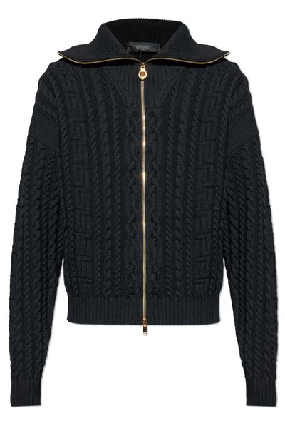 Versace ZIp-Up Knitted Cardigan