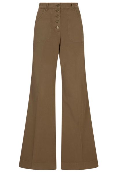 Etro Pegaso Button Flared Denim Jeans