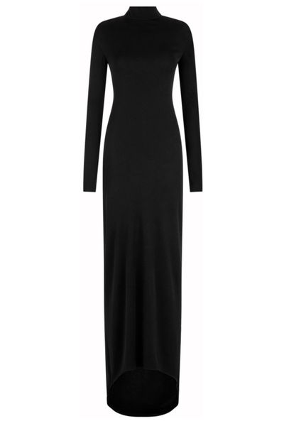 Tom Ford Long-Sleeved Open-Back Train Gown