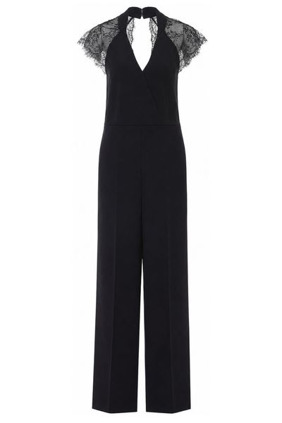 TWINSET Lace V-Neck Jumpsuit