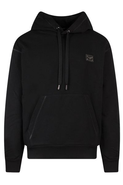 Dolce & Gabbana Logo Plaque Drawstring Hoodie