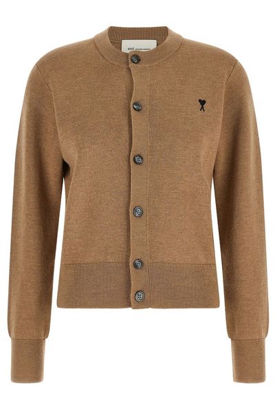AMI Paris de Coeur Crewneck Cardigan