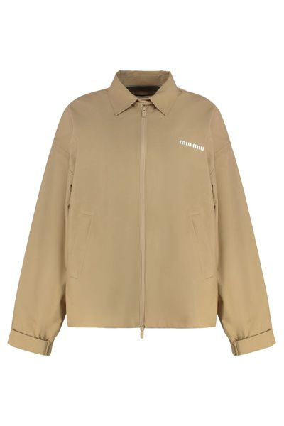 Miu Miu Long-Sleeved Zip-Up Windbreaker
