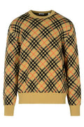 Burberry Checked Knitted Crewneck Jumper
