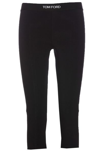 Tom Ford Logo-Waistband Stretched Cropped Leggings