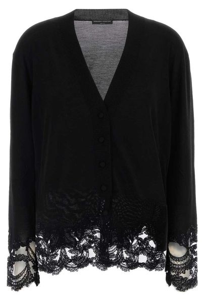 Ermanno Scervino Lace Trim Cardigan