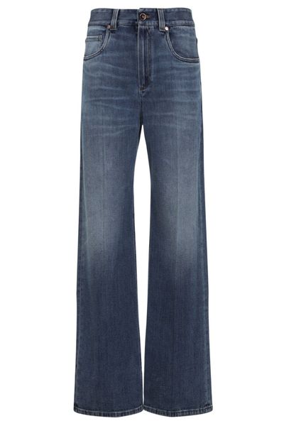 Brunello Cucinelli Logo Patch Flared Leg Jeans