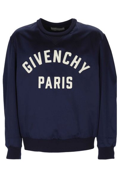 Givenchy Paris Logo Zigzag Embroidered Sweatshirt