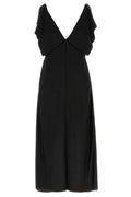 Jil Sander V-Neck Ruffle-Detailed Dress