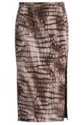 Elisabetta Franchi Printed Side-Slit Midi Skirt