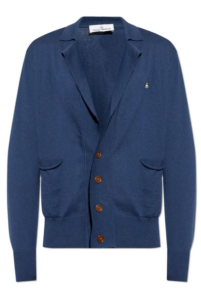 Vivienne Westwood Orb-Embroidered V-Neck Cardigan