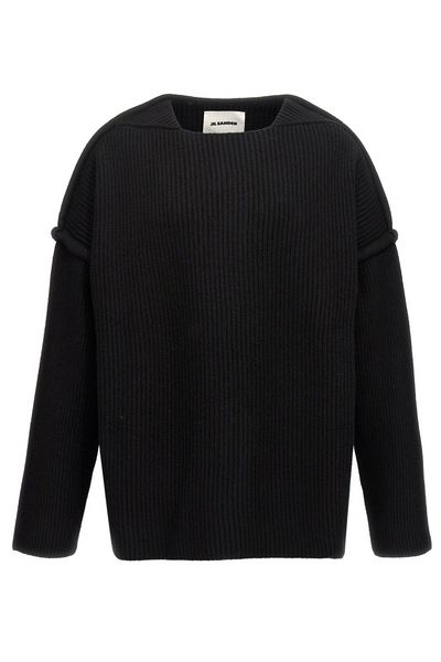 Jil Sander Geometric Neckline Knitted Jumper