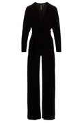 Norma Kamali V-Neck Straight-Leg Bodysuit