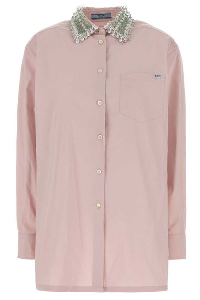 Prada Embellished Poplin Shirt