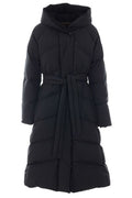 Moorer Wintra Hooded Belted Puffer Coat