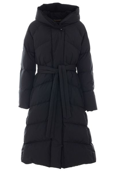 Moorer Wintra Hooded Belted Puffer Coat