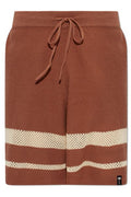 Palm Angels Logo Patch Striped Shorts