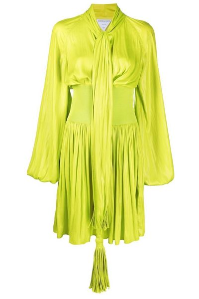 Bottega Veneta Tassel Detail Flared Dress