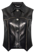 Versace Stud-Embellished Button-Up Gilet