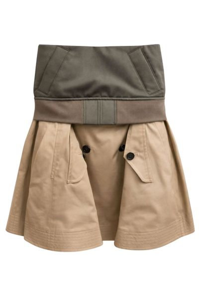 Sacai Panelled Buttoned Skirt