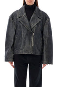 Acne Studios Logo Embossed Lilket Biker Jacket