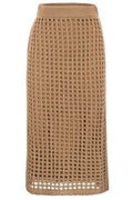 Max Mara Geode Openwork Midi Skirt