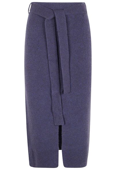 Emporio Armani Belted Ribbed Knit Skirt