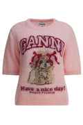 Ganni Graphic Knitted T-Shirt
