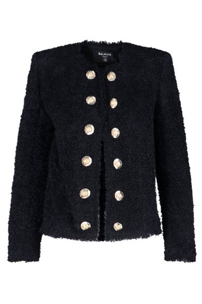 Balmain Button Detailed Straight Hem Jacket