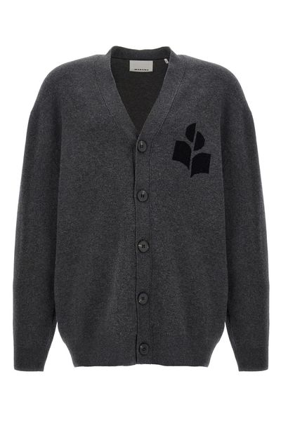 Isabel Marant Curtis Logo Intarsia Knitted Cardigan
