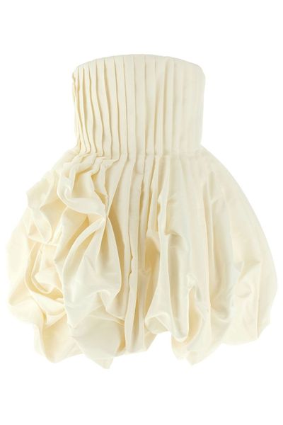 Carolina Herrera Pleated Bubble Mini Dress
