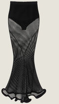 Givenchy Sheer Fishnet Flared Skirt
