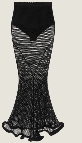 Givenchy Sheer Fishnet Flared Skirt