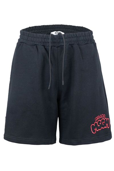 MSGM Logo Embroidered Track Shorts