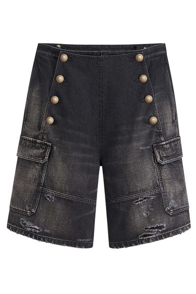 Dior Distressed Cargo Denim Shorts