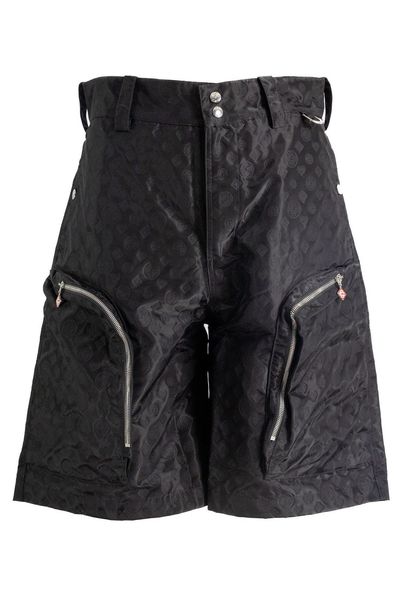 Casablanca Quilted Zip-Pocket Shorts