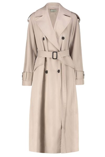 DRHOPE Double-Breasted Belted Trench Coat