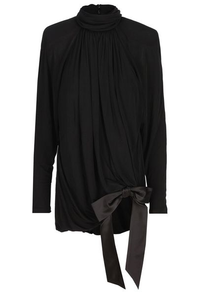 Saint Laurent Draped Jersey Mini Dress