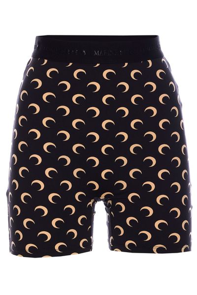 Marine Serre Crescent Print Stretched Mini Shorts
