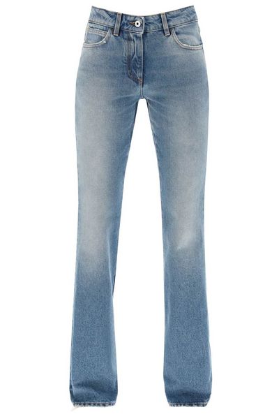 Off-White Off White Mid-Rise Elephant Leg Jeans