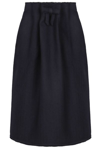 Prada Chevron Wool Midi Skirt