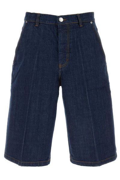 AMI Logo Patch Denim Shorts