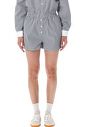 Sporty & Rich Popeline Striped Shorts