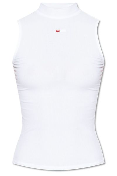 Diesel Mock Neck Ribbed Tank Top