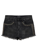 Allsaints Heidi Studded Denim Shorts