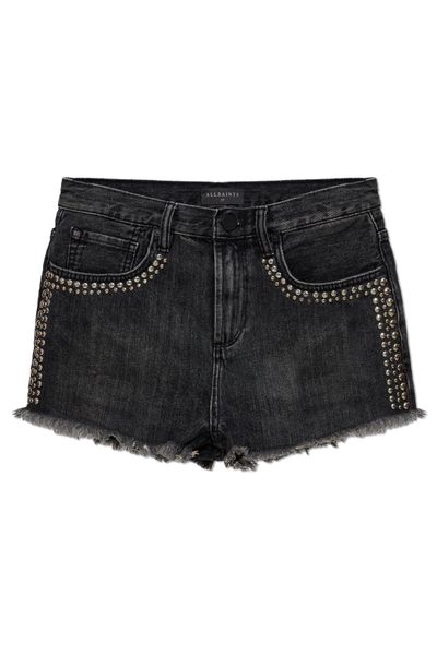Allsaints Heidi Studded Denim Shorts