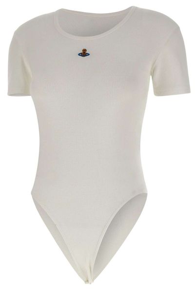 Vivienne Westwood Shoer-Sleeved Crewneck Ribbed Bodysuit