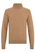 Fedeli Cable Knit Turtleneck Sweater