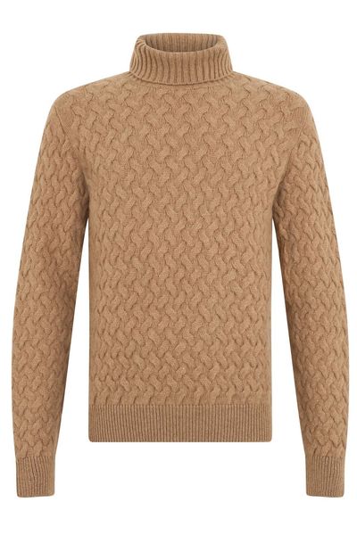 Fedeli Cable Knit Turtleneck Sweater