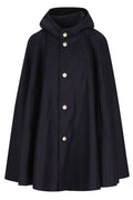 Cini Hooded Buttoned Cape